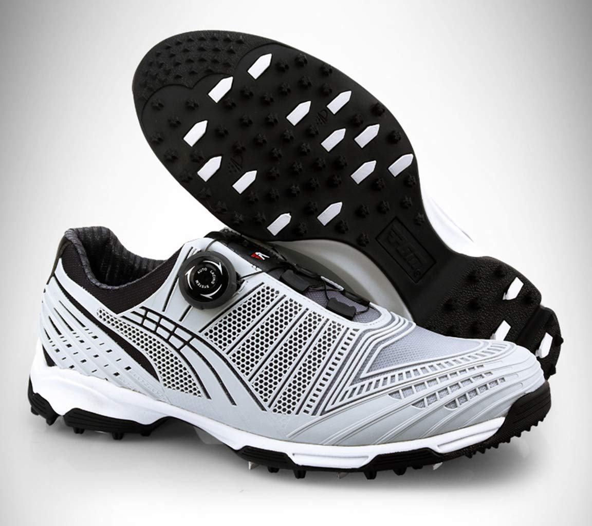 Chaussures de Golf Spike Imperméables pour Hommes avec Système de Dentelle