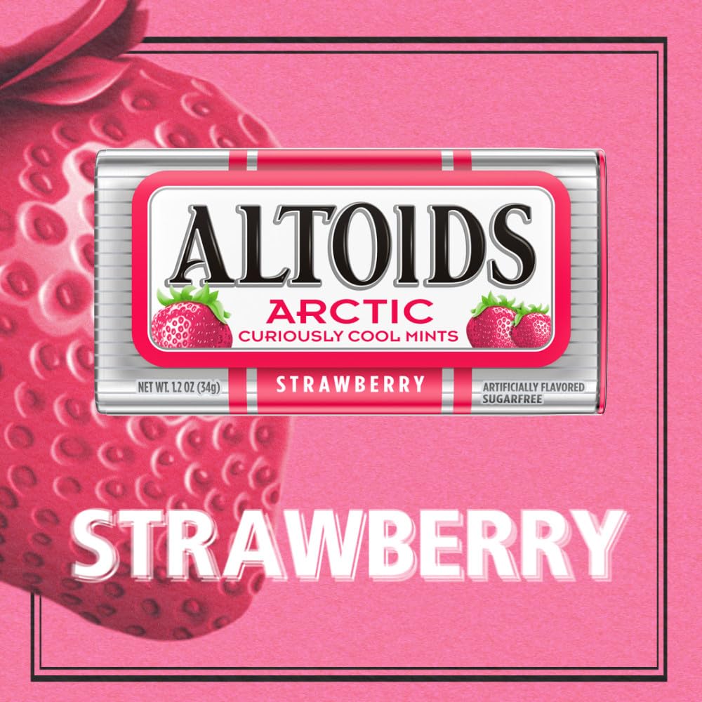 Altoids Arctic Mints, Strawberry, 1.2 Ounce (Pack of 8) by Altoids