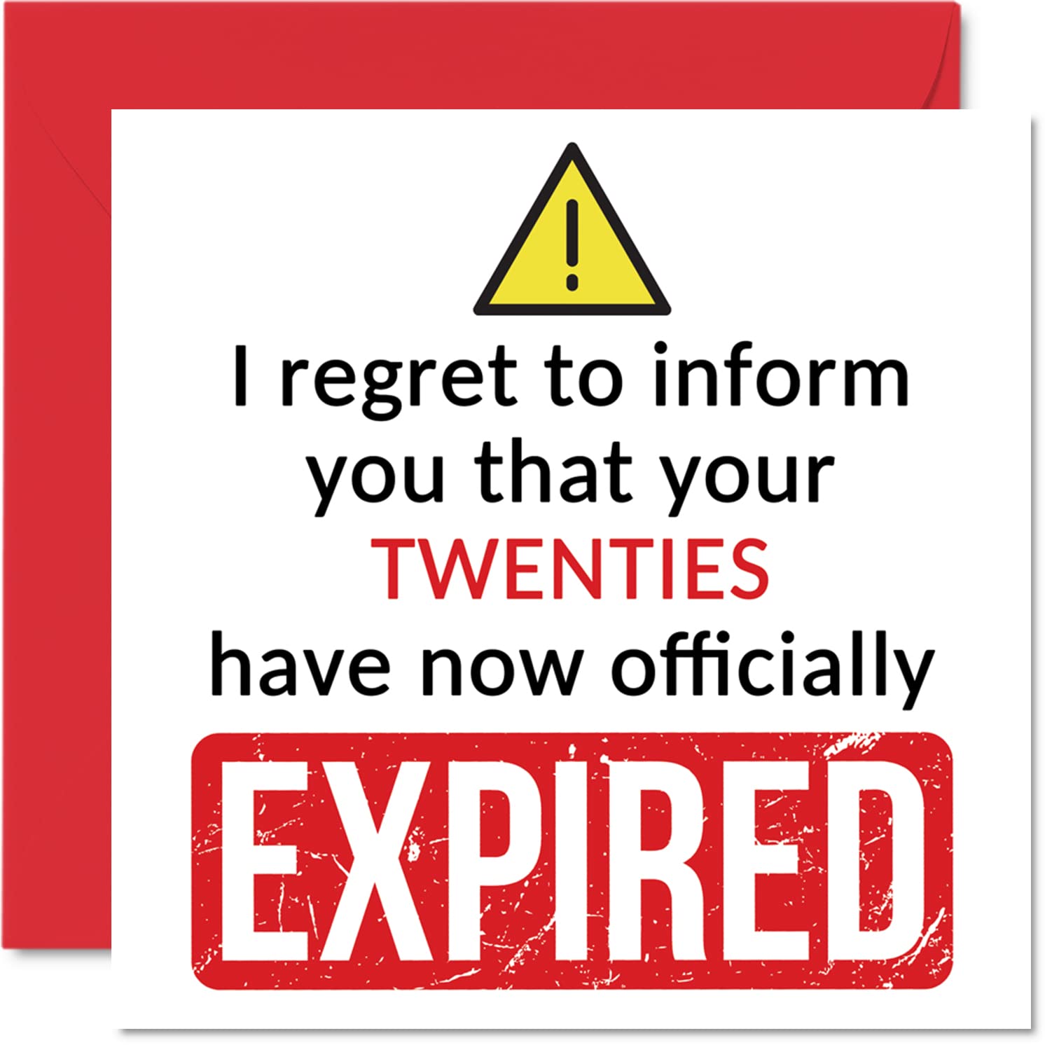 Funny 30th Birthday Cards for Men Women - Your Twenties Have Expired - Happy Birthday Card for Him Her Friend Cousin Work Colleague, 145mm Banter Joke Humour Bday Greeting Cards Gift