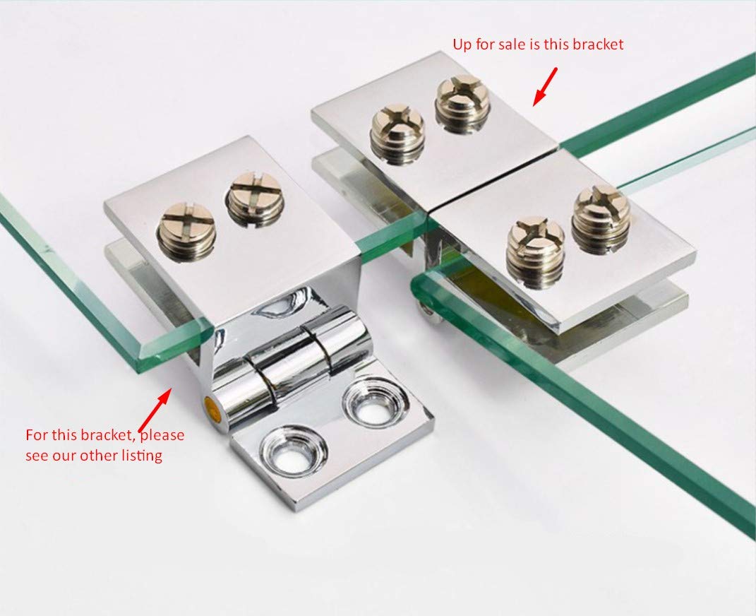 Set 8 Cerniere Per Vetro Armadio - Regolabili Per Spessori 5-8mm, Senza Foratura - Foto 6