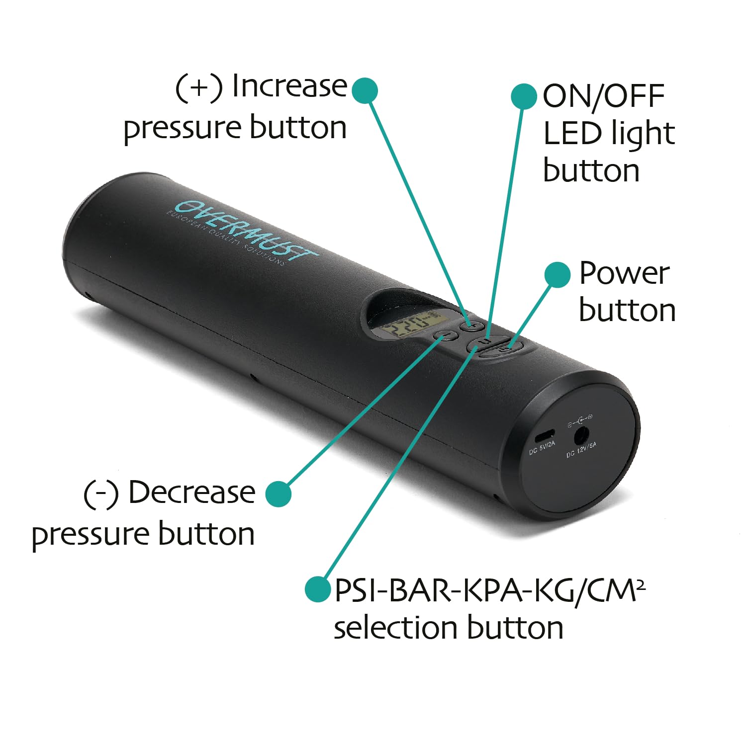 Przenośna sprężarka samochodowa - elektryczna pompa sprężonego powietrza 150PSI i automatyczne zatrzymanie - Dioda LED - idealna do pompowania opon samochodu, motocykla, roweru, piłek