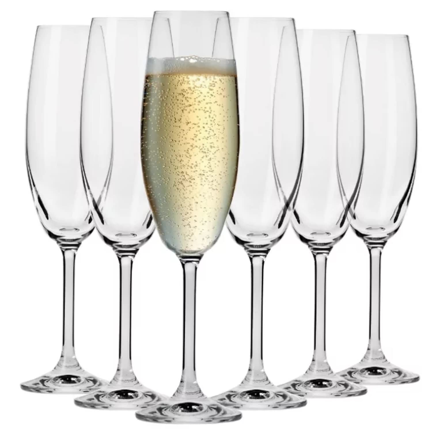 konsimo Sektgläser 6er Set - Aperol Spritz Gläser Rotweingläser Weißweingläser Weingläser Set von 6 – Weinglas – Aperitifgläser - Kristallgläser Champagner - 200 ml