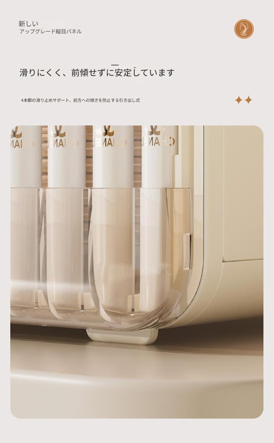 Giawkca 化粧品ボックス収納キャビネットラック大容量プラスチック組み立て不要透明引き出し防塵高級ホーム (ピンク)