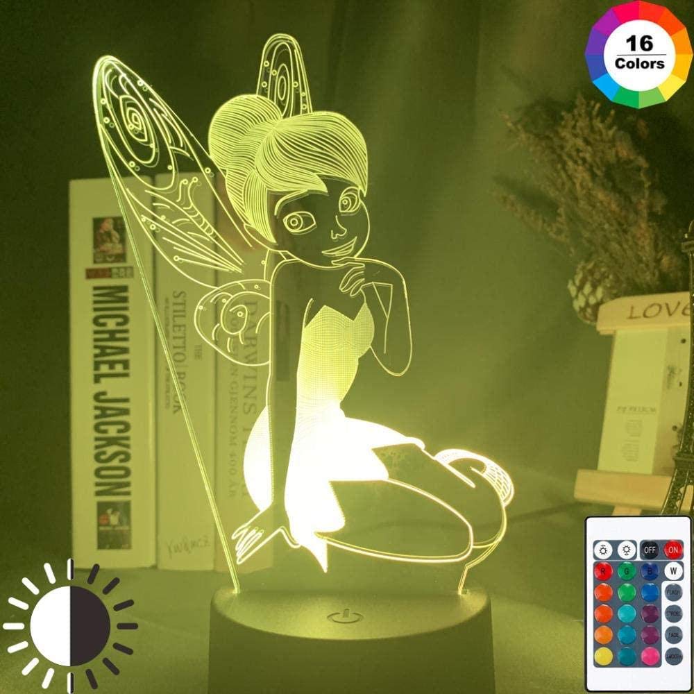 Lampe fée Clochette, veilleuse LED