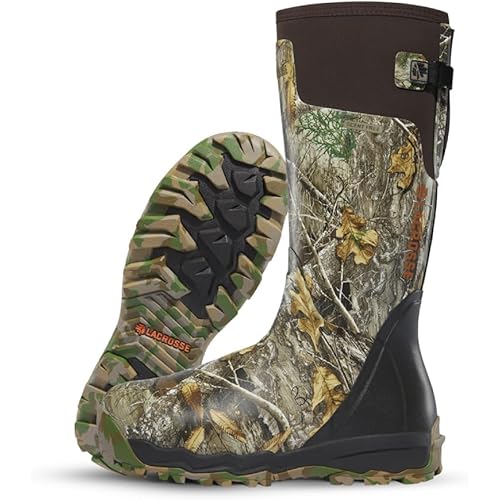 LaCrosse Burly Rubber Hunting & Work Boots for Men - Waterproof ZXT Rubber with Foam Insulation, Top Strap, EVA Footbed, and Slip-Resistant Outsole