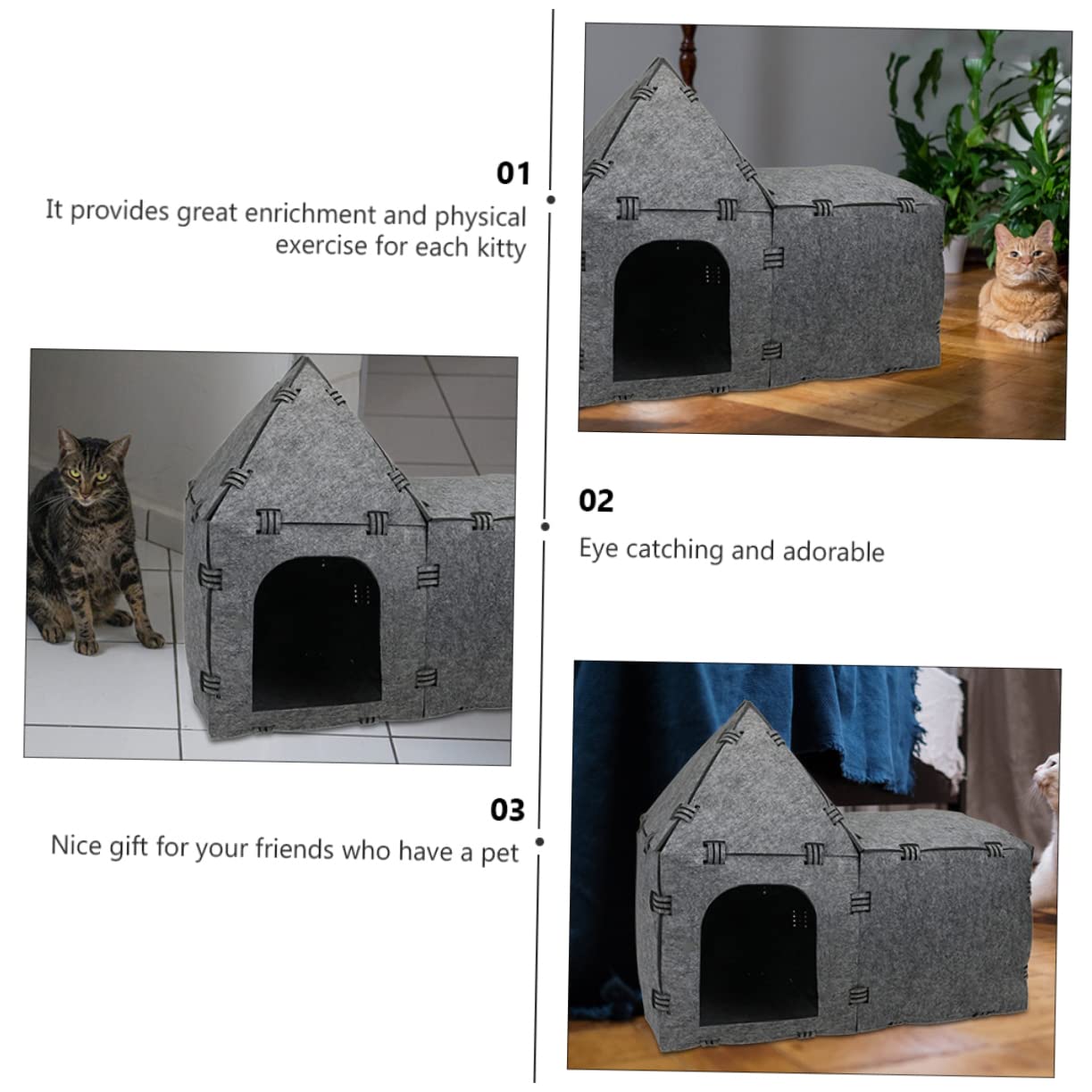 Ipetboom Juguete para Mascotas Túnel para Gatos Casa Nido Colores para Mantener Mascota