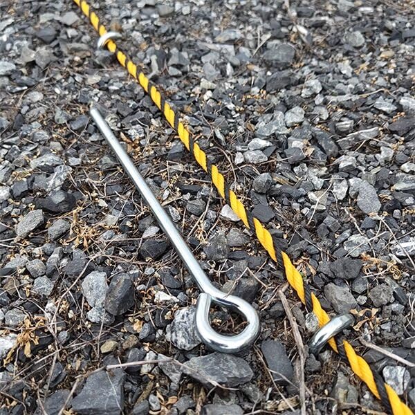 Amazon.co.jp: 丸形 ロープ止め 全長250mm 25cm 直径8mm ロープ釘