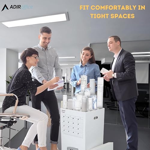 Miniatura 5 de Adir - Organizador de almacenamiento de archivos en rollo de cartón, clasificador de archivos vertical, planos, póster, planos, envoltura de regalo