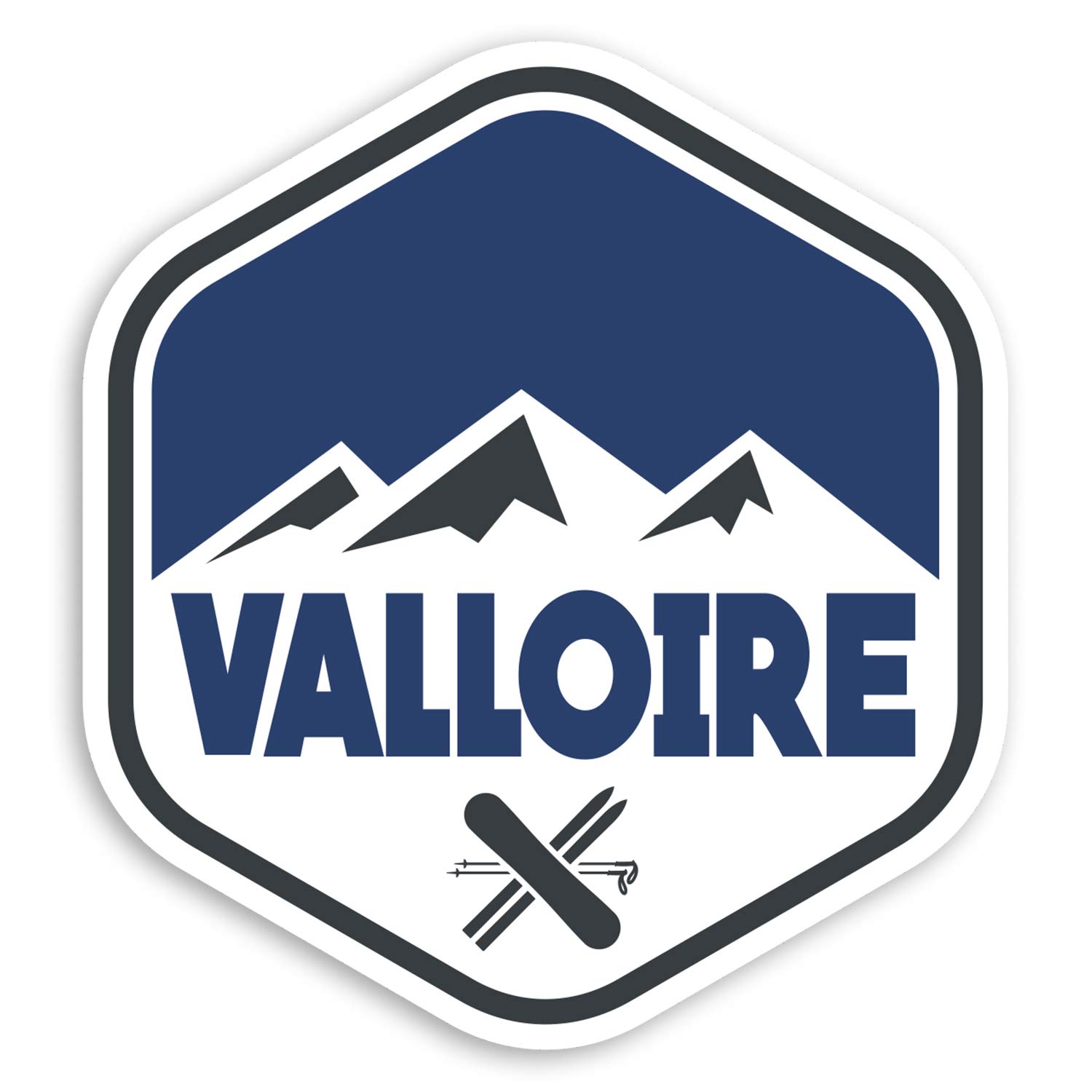 Destination Vinyl Ltd Multi 2 X 10Cm Valloire France Vinyl Stickers Ski Snowboard Luggage Sticker #31239 (10Cm Tall)