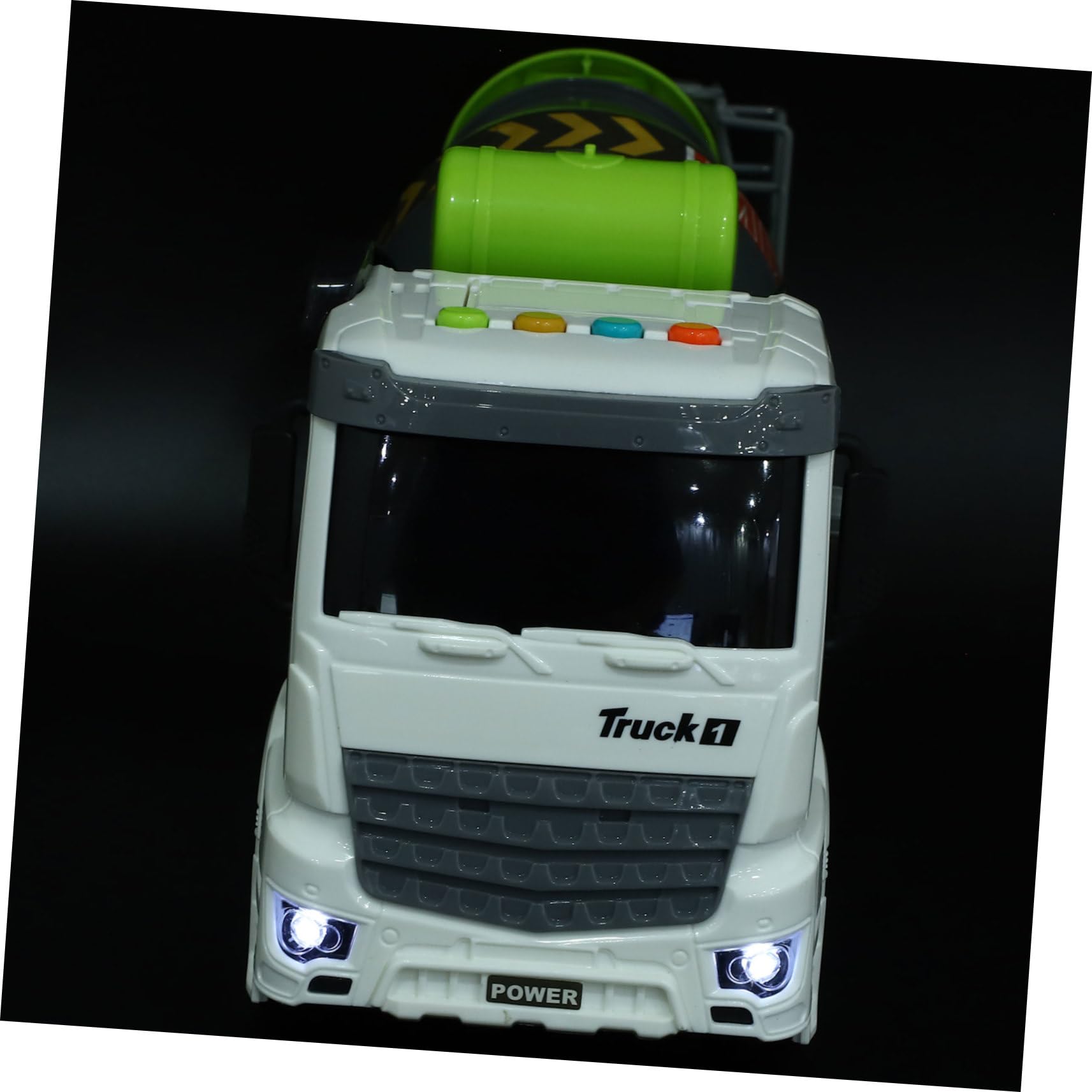 Mipcase Plastica Camion Musica in Betoniera e Luci Giocattolo Verde