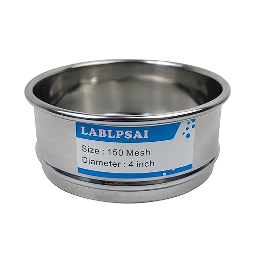 Miniatura 34 de Tamices de Laboratorio de 18 Mallas, Diámetro de 4 Pulgadas, Tela de Alambre de Acero Inoxidable 304, Tamiz de Prueba para Laboratorio Industrial y
