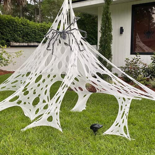 DAZONGE Spider Webs Halloween Decorations Stretchy Halloween Beef Netting Spider Web Spooky Spider Web Decorations for Haunted House
