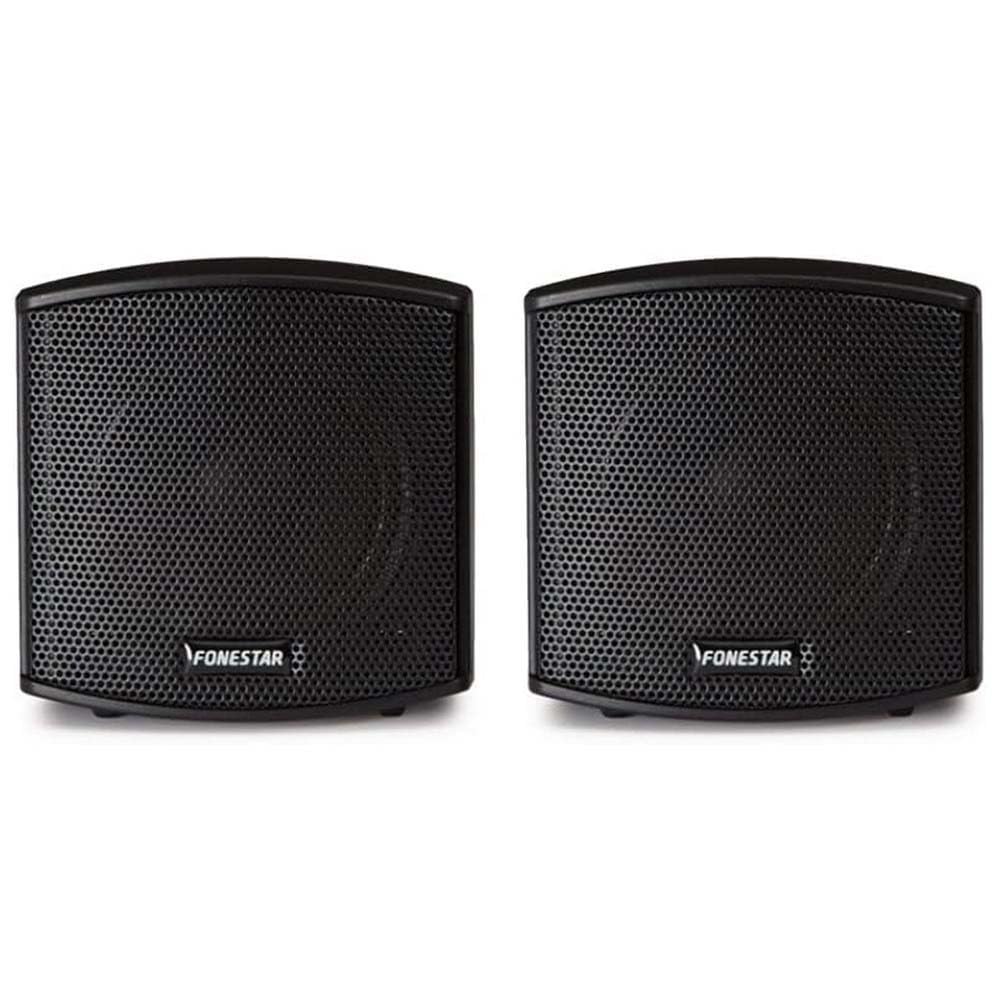 Fonestar CUBE-62 12W Noir haut-parleur - Hauts-parleurs (2-voies, Avec fil, Terminal, 12 W, 150 - 20000 Hz, Noir)