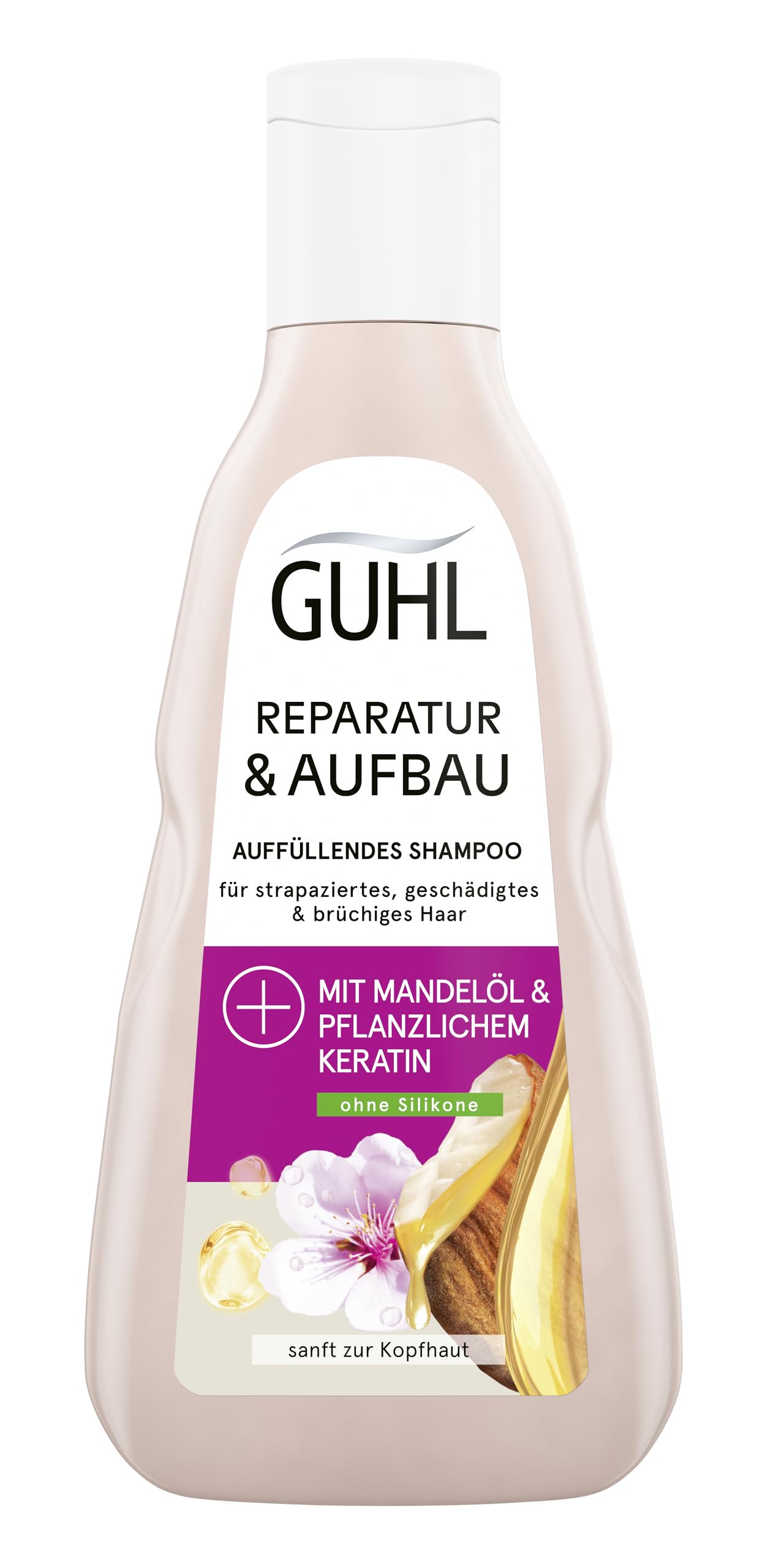 Guhl Tiefen Aufbau Shampoo - Inhalt: 250 ml - Reparatur für geschädigtes Haar - Haartyp: vielseitig strapaziert, geschädigt - Regeneriert die Haarfaser – Dermatologisch bestätigt