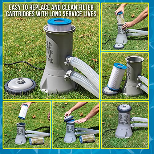 U.s. Pool Supply 4 Pack Of Universal Replacement Filter Cartridges, Type A Or C - Compatible With Above Ground Swimming Pool Pumps Using Type A Or C Filters - Provides Premium Clean Water Filtration #TOP4