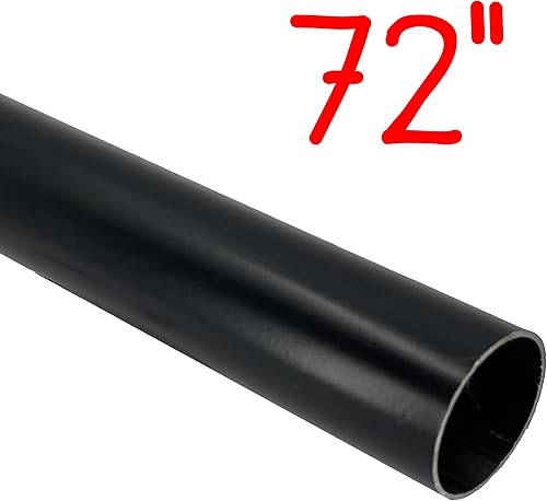 Miniatura 2 de Desunia Barra redonda resistente para armario de 72 pulgadas de diámetro, 1.28 pulgadas de diámetro, poste de ropa negro, 1 paquete