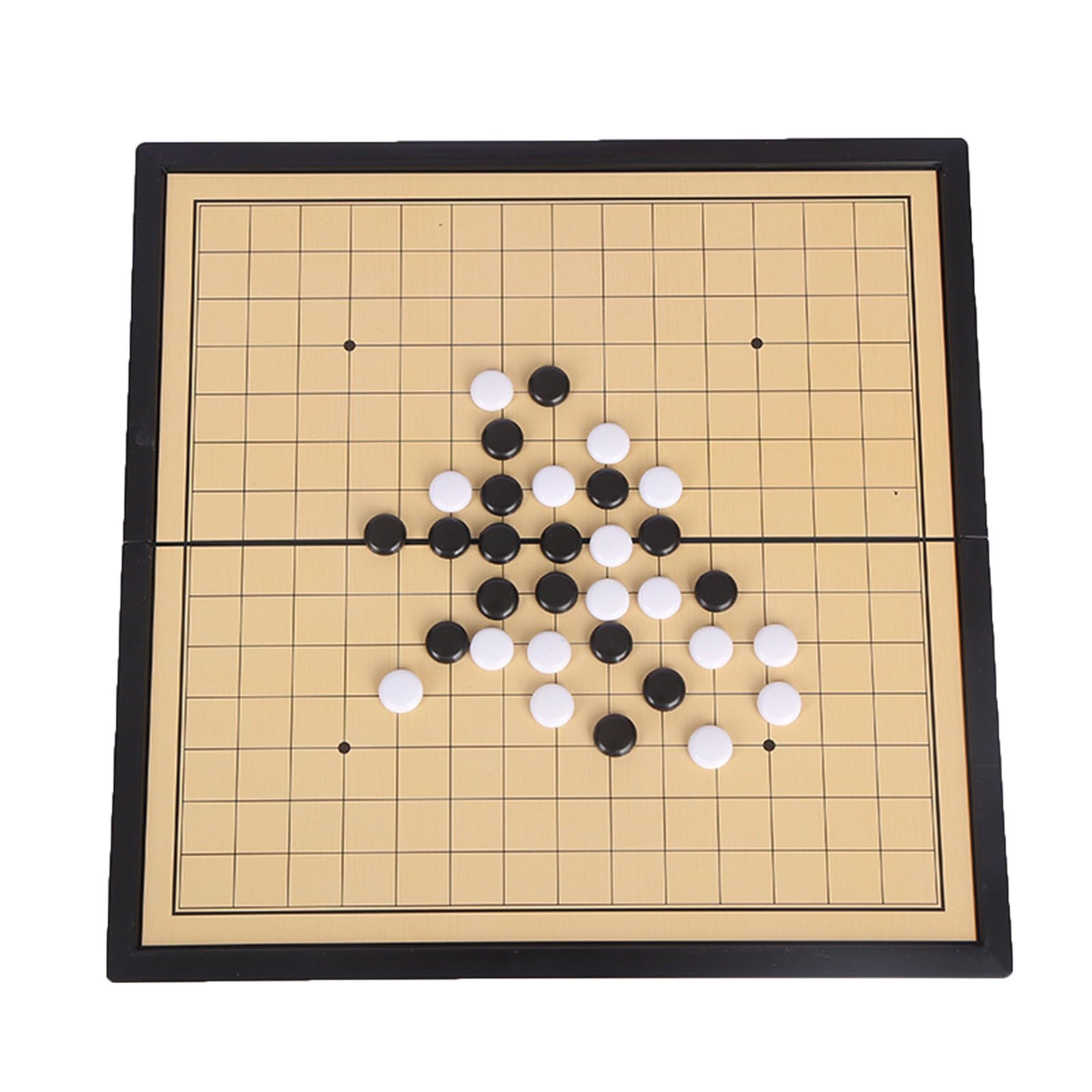 Juego De Go Con Piezas Magnéticas Y Tablero Plegable – 180° Para Viajar, Incluye Piedras Convexas
