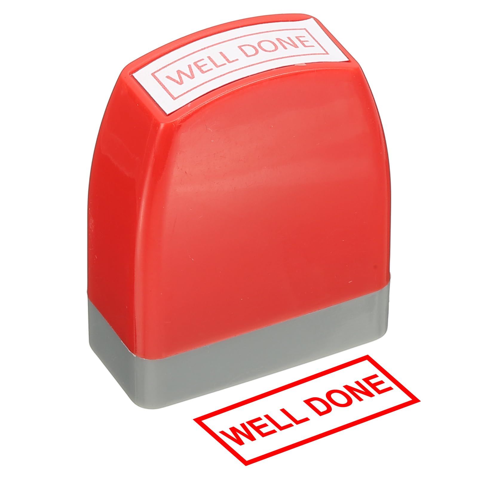 PATIKIL Well Done Notice Stamp Self Inking, Red Ink Office Pre Inked Message Stamp for Business, Red