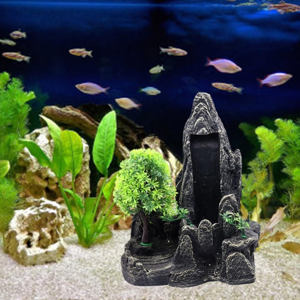 Acquari Paesaggio Cascata Resine Acquari Decorazioni Arte Terrario Habitat Ornamenti Foto Puntelli
