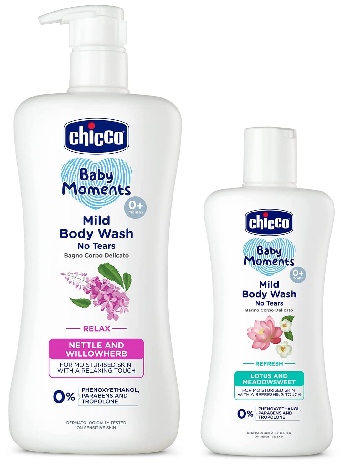 Chicco Mild Bodywash Relax 500 ml with Mild Bodywash Refresh 200 ml-image-1