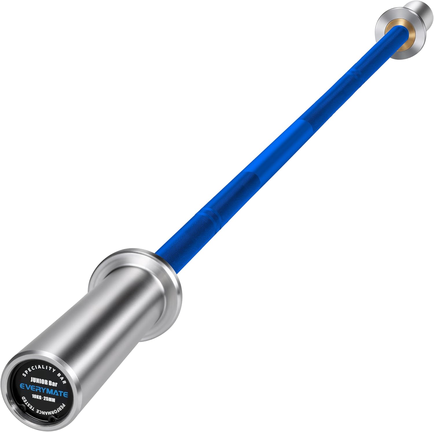 EVERYMATE 10kg Junior Barbell - Alloy Steel Bar for Weightlifting and Powerlifting, Perfect for Junior People and Beginners, 1200lb Capacity, dia25x1670, Strength Training Bar