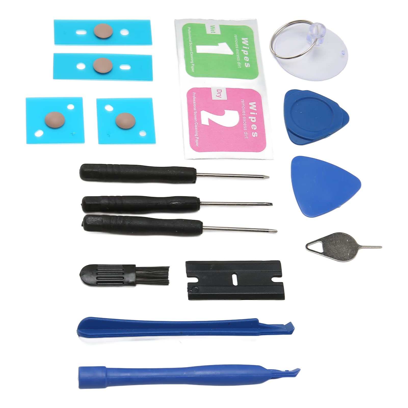 Laptop Rubber Feet, Non Slip Replacement Bottom Case Feet for 3/4/5, with Tool Kit, Laptop Accessories Kit (Rose Gold)