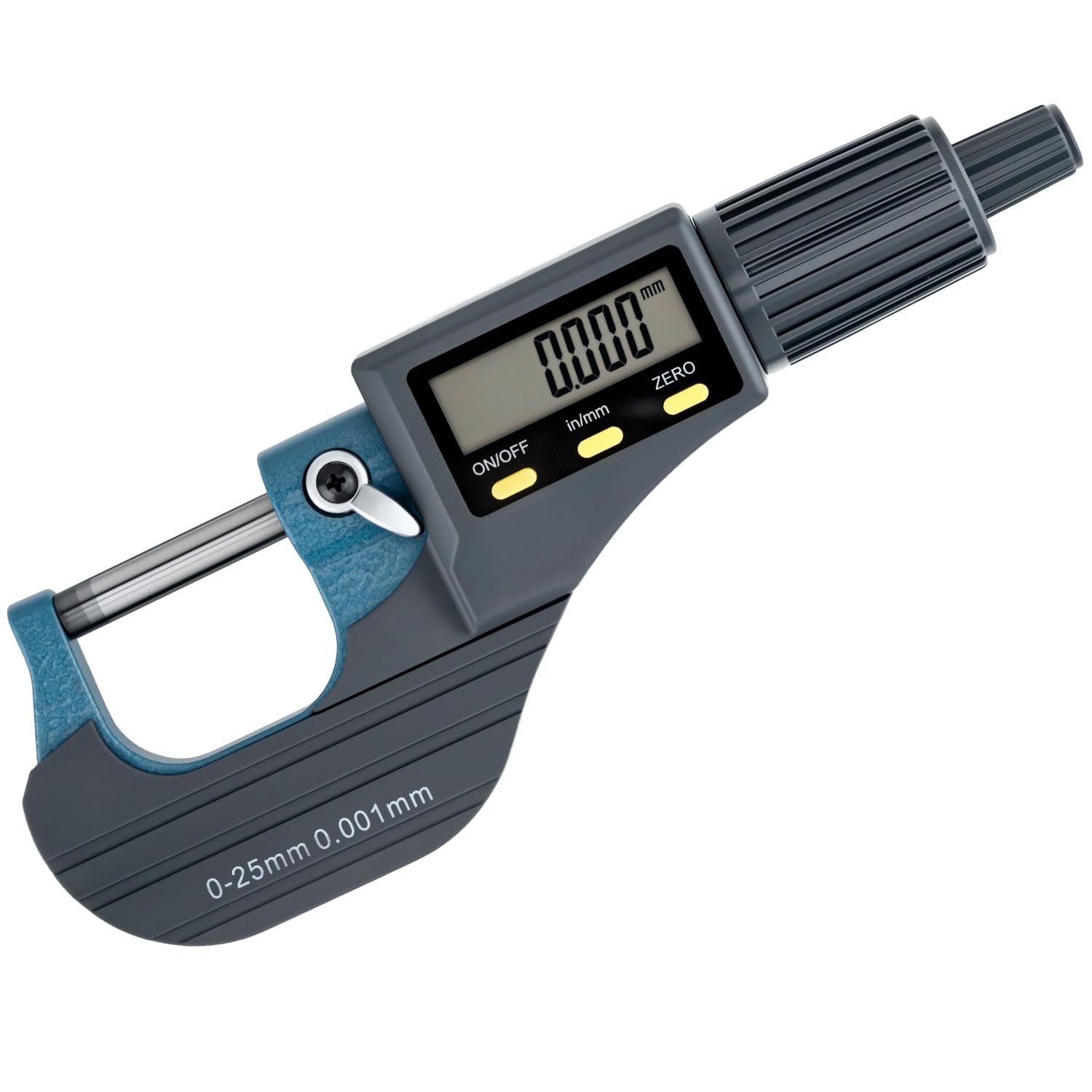 Mcbazel Micrómetro Digital de Alta Precisión con LCD 0-25 mm, Calibrador Electrónico Digital Pulgadas/Métricas, Precisión de 0.001 mm, Herramienta de Medición de Espesor y Longitud