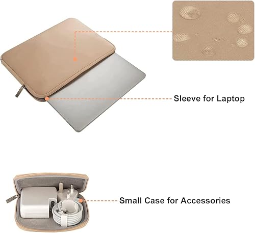 Miniatura 31 de MOSISO - Funda para laptop, repelente al agua, bolsa de neopreno con funda pequeña azul (Airy Blue)