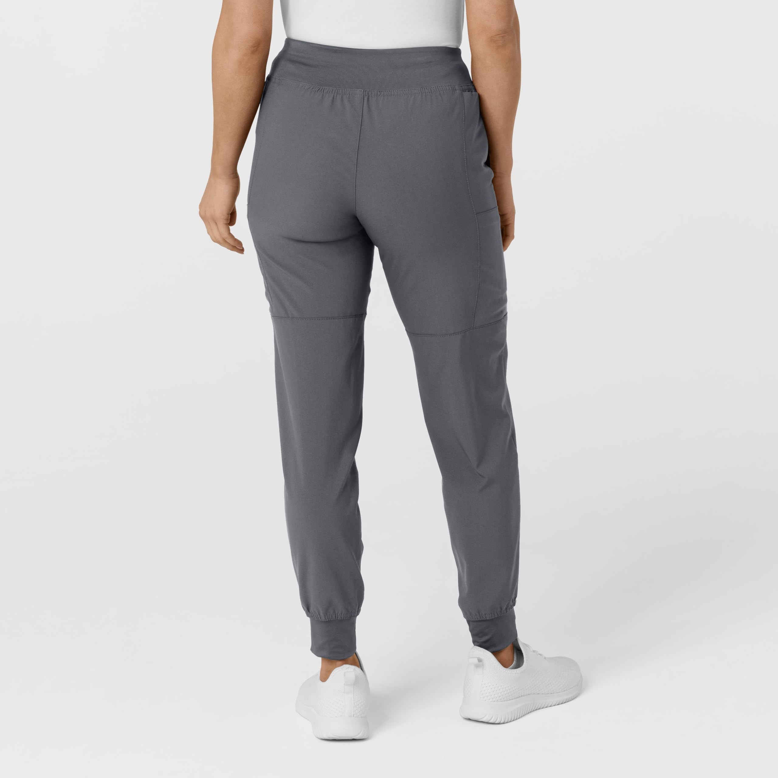 WonderWink 5555TXPEWT2TX W123 Pantalón de chándal para mujer, cintura cómoda, peltre, alto extendido, tamaño 2 X