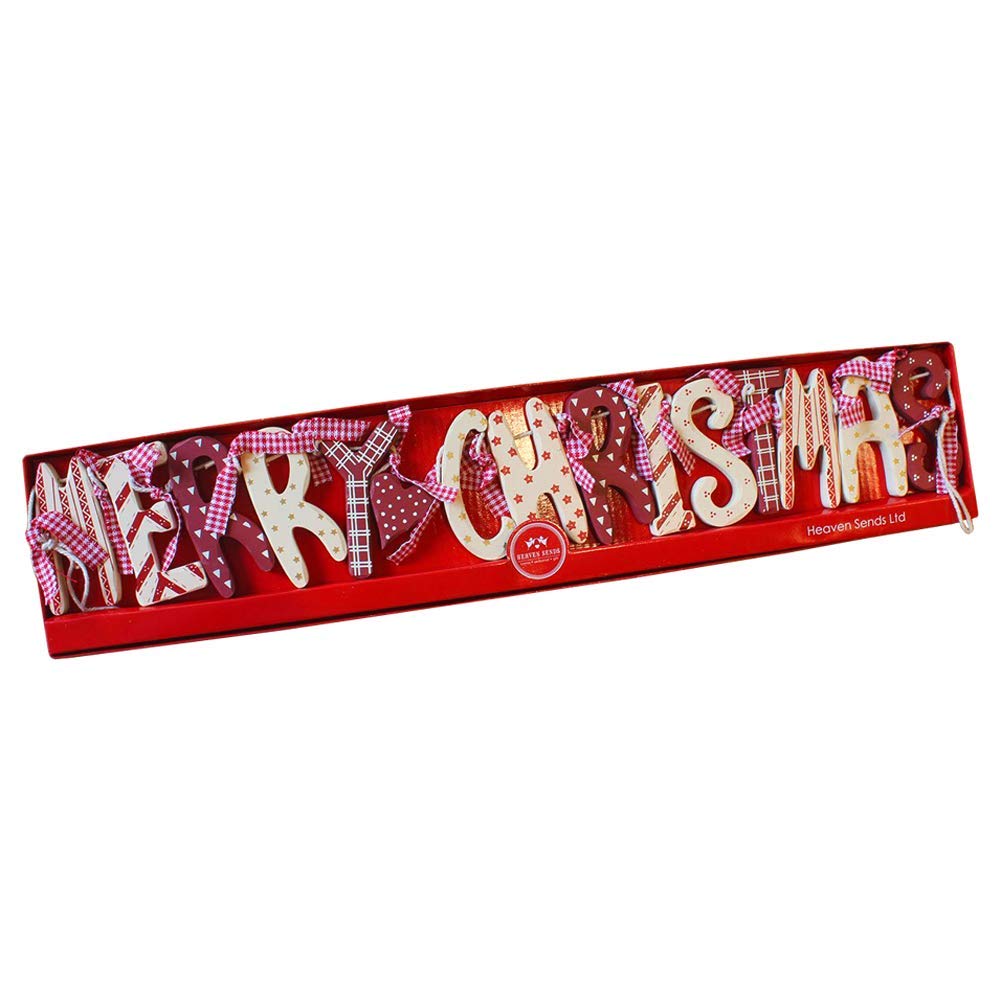 Heaven Sends Scandi Merry Christmas Woodland Garland - Individual Letter Garland