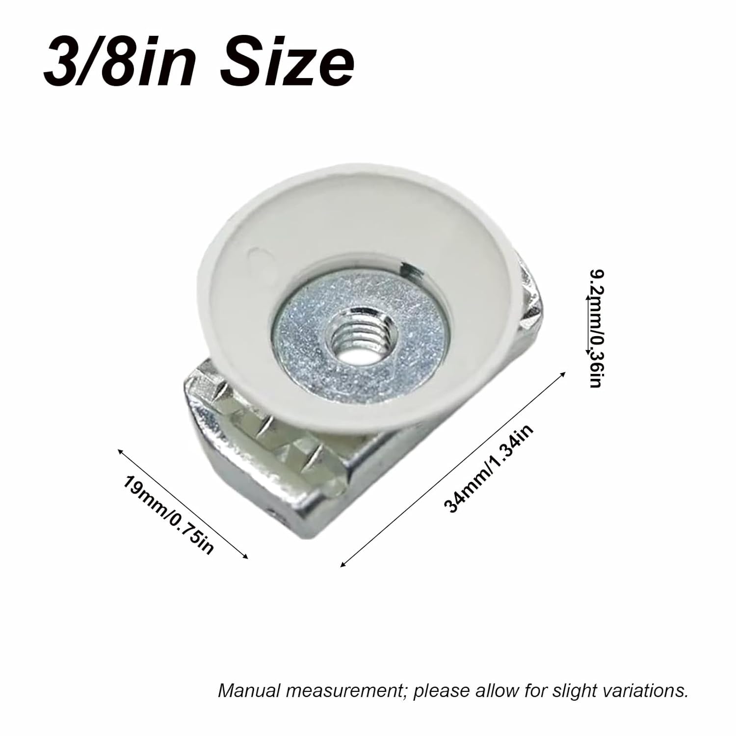 Set of 10 Channel Nuts, 3/8 Inch Strut Nut, Galvanised Threaded Plate with Plastic Spring, Quick Installation, Rustproof, Bracket for C & U Profile in Data Center, Plant & Tunnel Construction