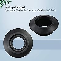 Vista 2 de Paquete de 2 adaptadores de tanque flexible Vsttar de 3/4 pulgadas (cabeza de mamparo) - Sello flexible de tubería a tanque
