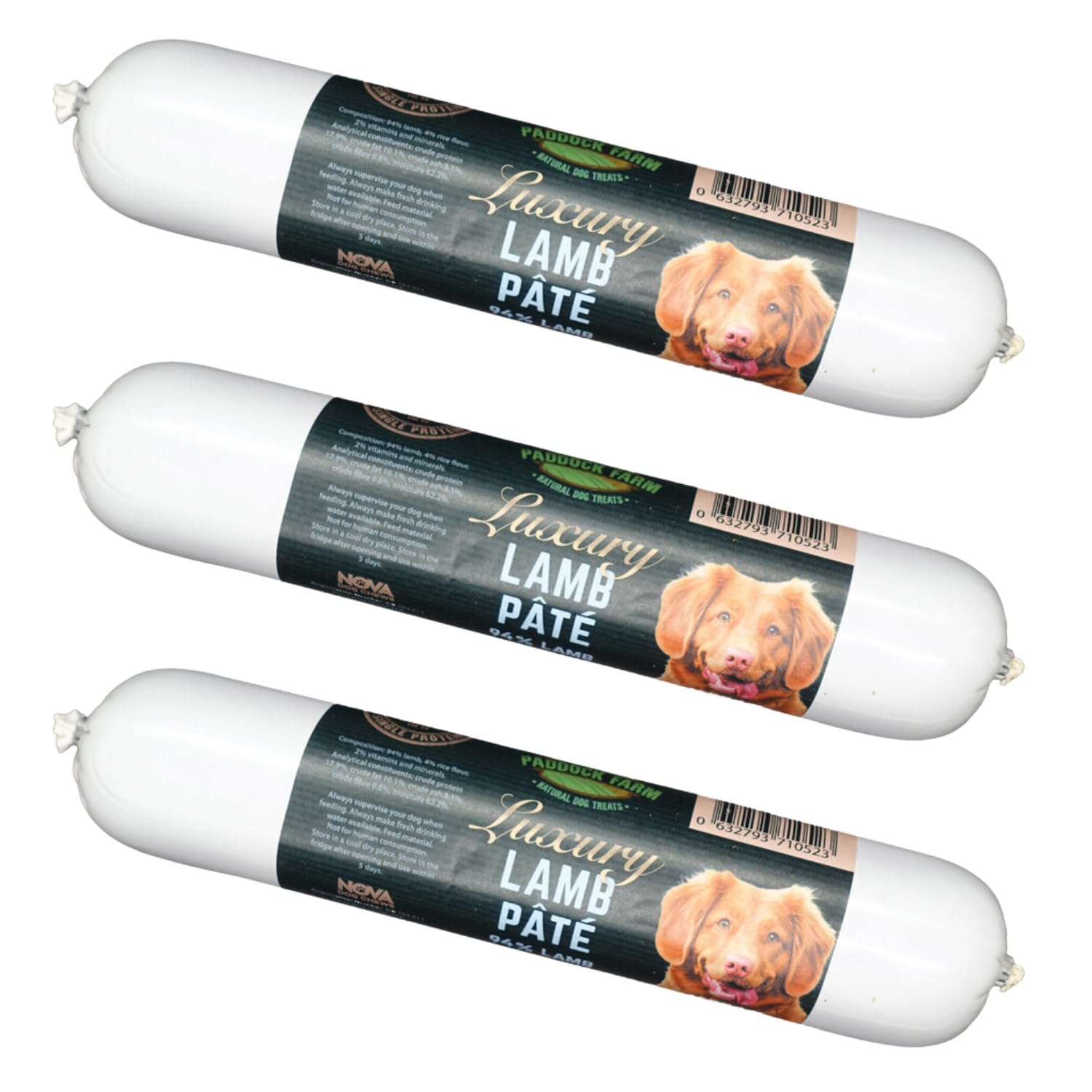 Buy Paddock Farm Dog Food Lamb Pate Tube Pack Of 3x 400g. Single