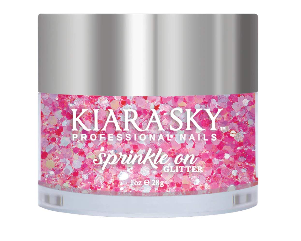 Kiara Sky 3D Glitter Nail Art | Sprinkle On Collection 1 oz | Mix with Acrylic, Gel Polish or dip Powder | Cosmo Please