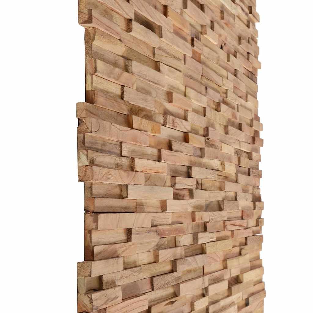 vidaXL 10x Madera Teca Paneles de Revestimiento de Pared Azulejo Impermeable Fachada de Casa Hogar Exterior Decoración Duradero Elegante 3D 1,08 m²