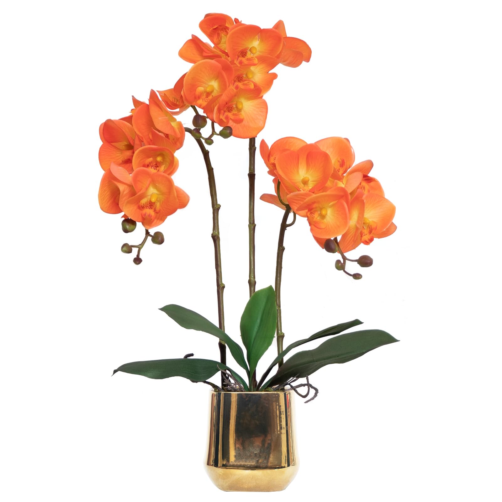 Juego de flores artificiales de orquídea falsa Phalaenopsis, orquídea mariposa de tacto real para boda, hogar, oficina, fiesta, hotel, patio, decoración de restaurante