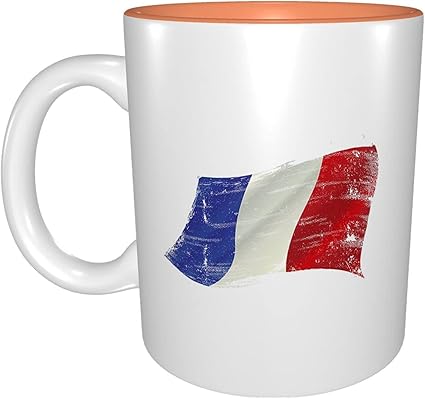 Amazon フランス 国旗 1 大容量 マグカップ コーヒーカップ 陶器 耐熱カップ 磁器 かわいい おしゃれ 牛 杯 人気 朝食カップ グッズ 雑貨 330ml 男女兼用 誕生日プレゼント 新年の贈り物 Unbeanded ホーム キッチン 通販
