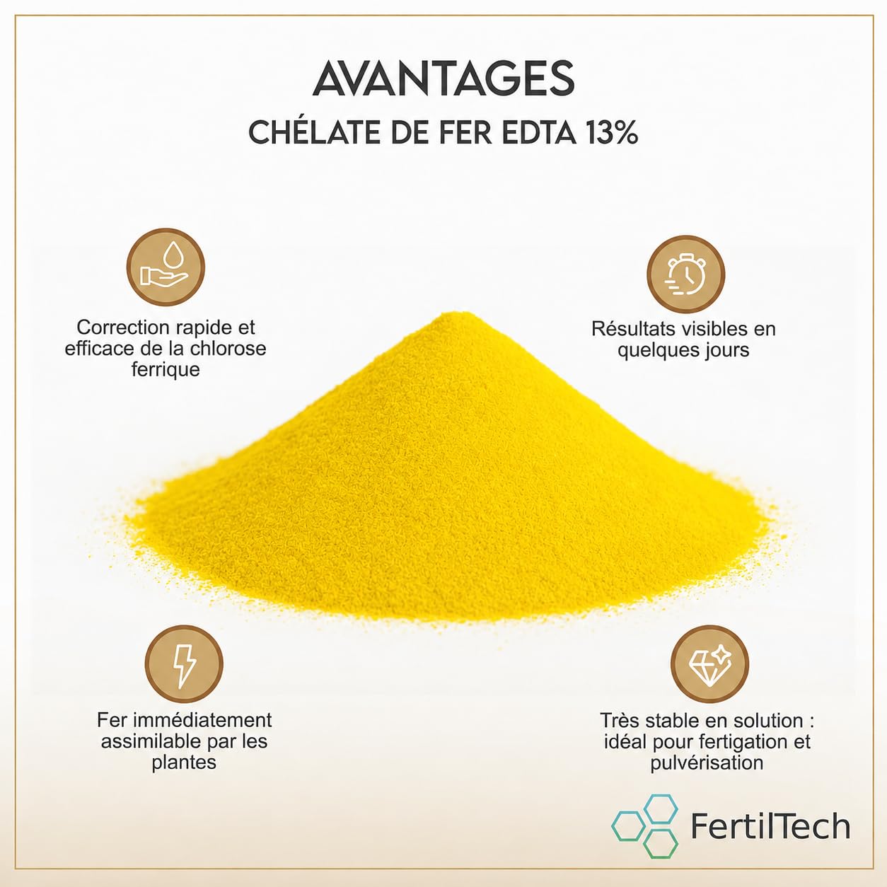 Chelato di Ferro EDTA 13% 5 kg Anti-Clorosi per Piante e Prato | Concime Fogliare Solubile Corregge le Carenze di Ferro | Giardino, Foglie Gialle, Orto, Arbusti, Idroponica