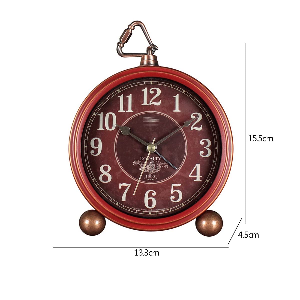 Amazon.co.jp: クロック 置き時計 レトロな電子目覚まし時計赤色の時計