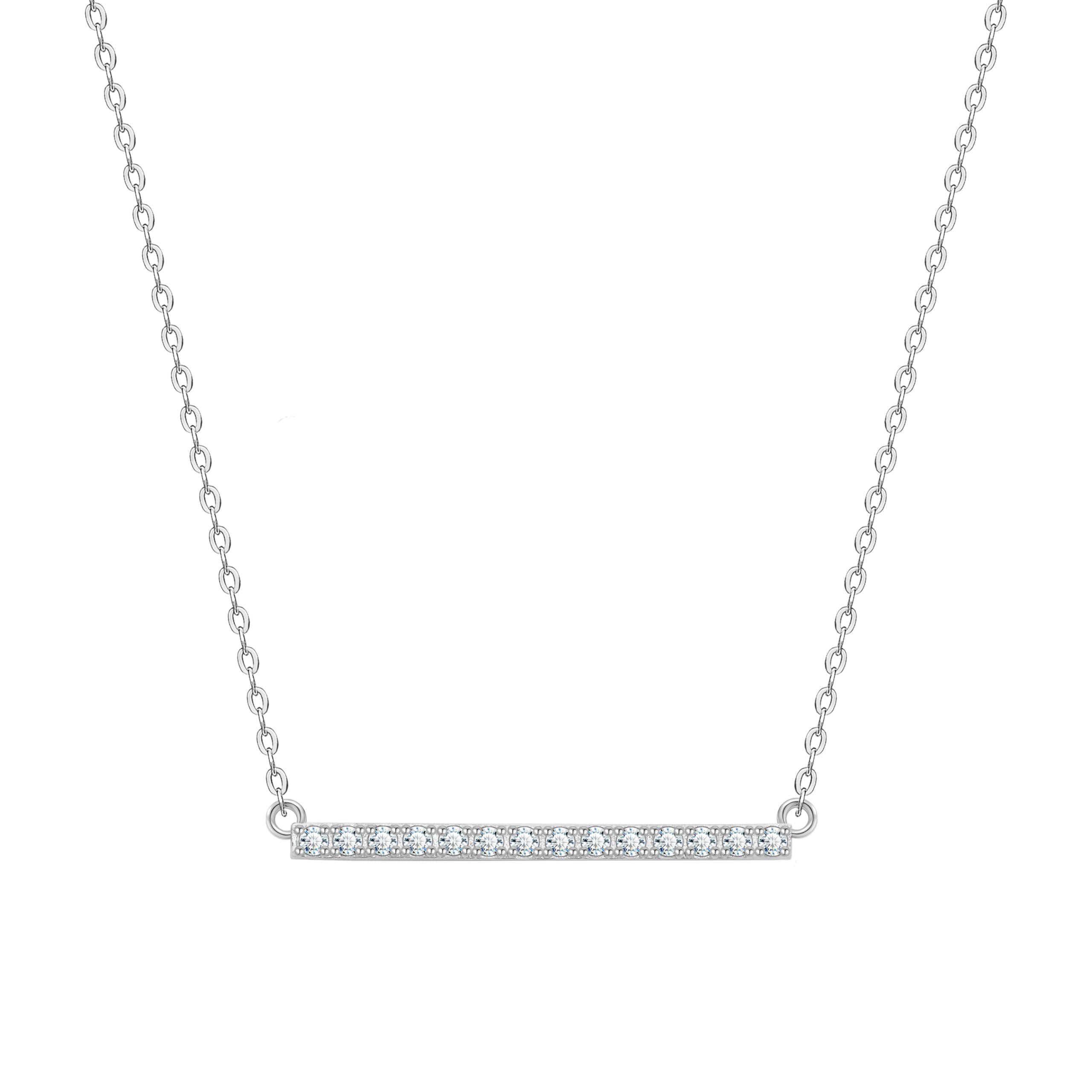 KristLand - 925 Silver Adjustable Necklace Circle Minimalist Enamel Tiny Heart Cactus Triangle Pendant Dainty Choker for Women