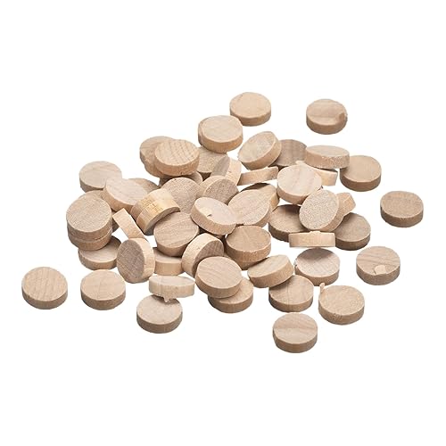 Miniatura 6 de uxcell 60 tapones de madera de cabeza plana, tapón de tornillo de botón de madera de 1316 pulgadas, tapones de madera, tapas de agujero de tornillo