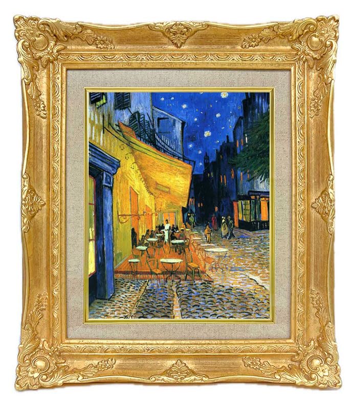 Amazon.co.jp: 世界の名画ゴッホ 夜のカフェテラス ジクレーキャンバス