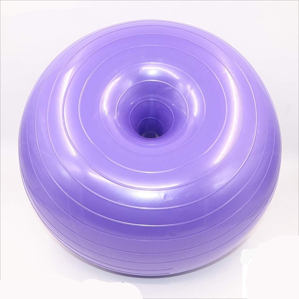 SH-PH Yoga Ball Exercise Donut Yoga Ball Workout Core Training Stability Ball for Yoga Pilates Balance Training with Inflatable Pump, Diameter: 50 Cm / 19.7 Inch (Color : D)