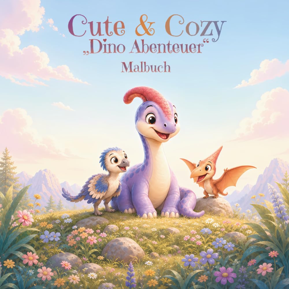 Cute & Cozy Dino Abenteuer Malbuch: Im Land der kleinen Dinos – Ausmalbuch für Kinder (Cute & Cozy Kinder Malbücher)