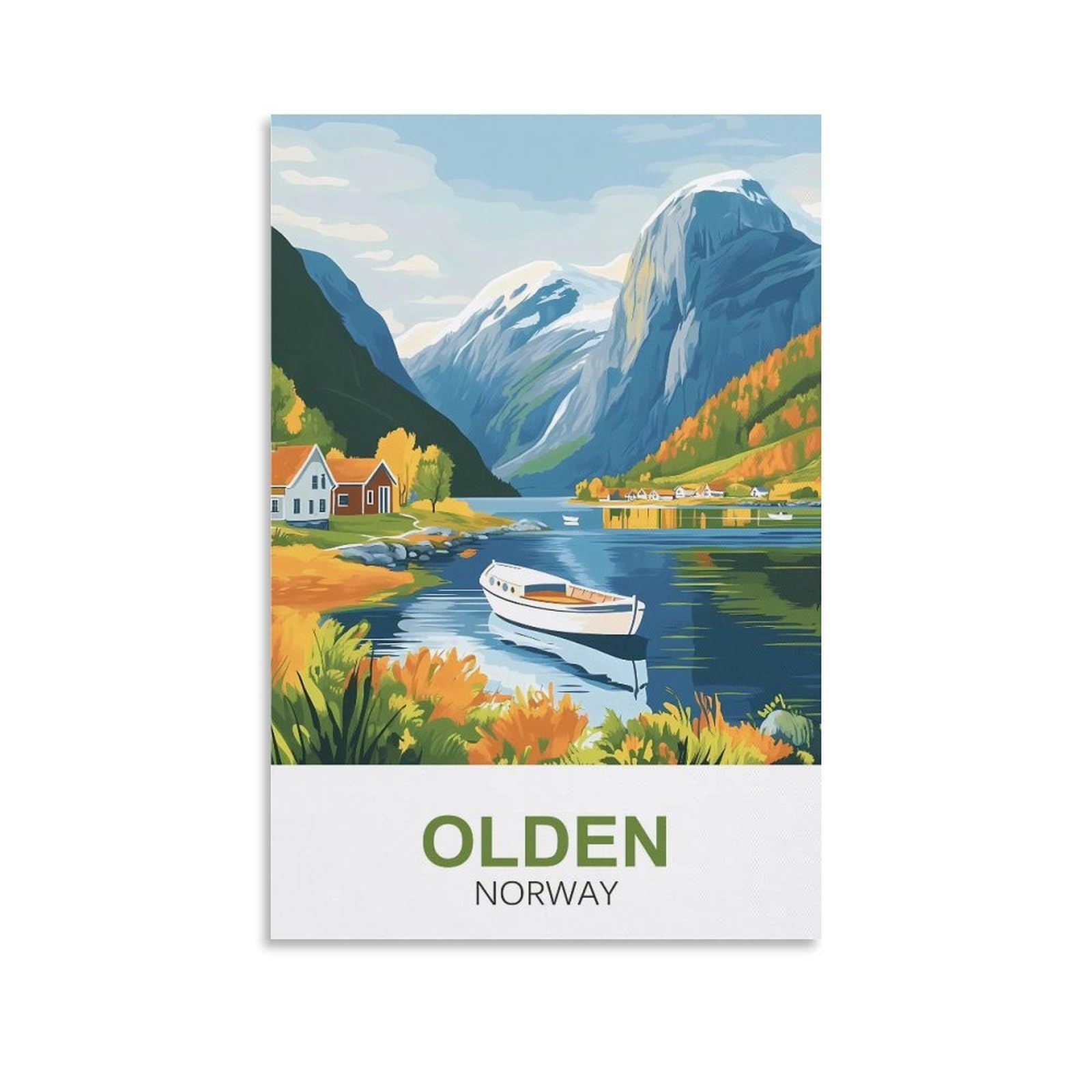 EZMLFA 5D Diamond Art Kits for Beginner,Olden Norway,Diamond Picture Art for Beginner, DIY Gem Cross Stitch Creative Gift Home Wall Decor 40x40cm