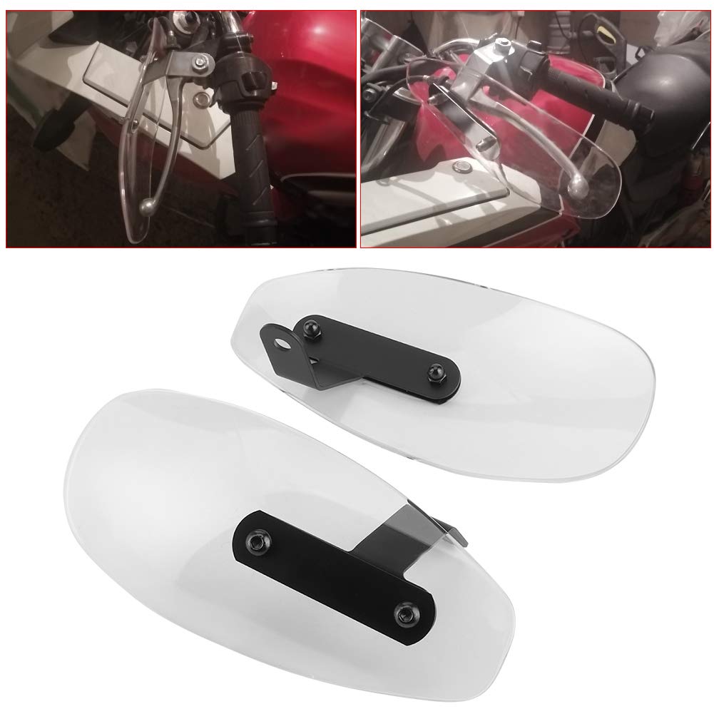 Deflector de viento para manillar ,protector de mano para motocicleta ,universal ,maravilloso para su vehículo(Transparent)