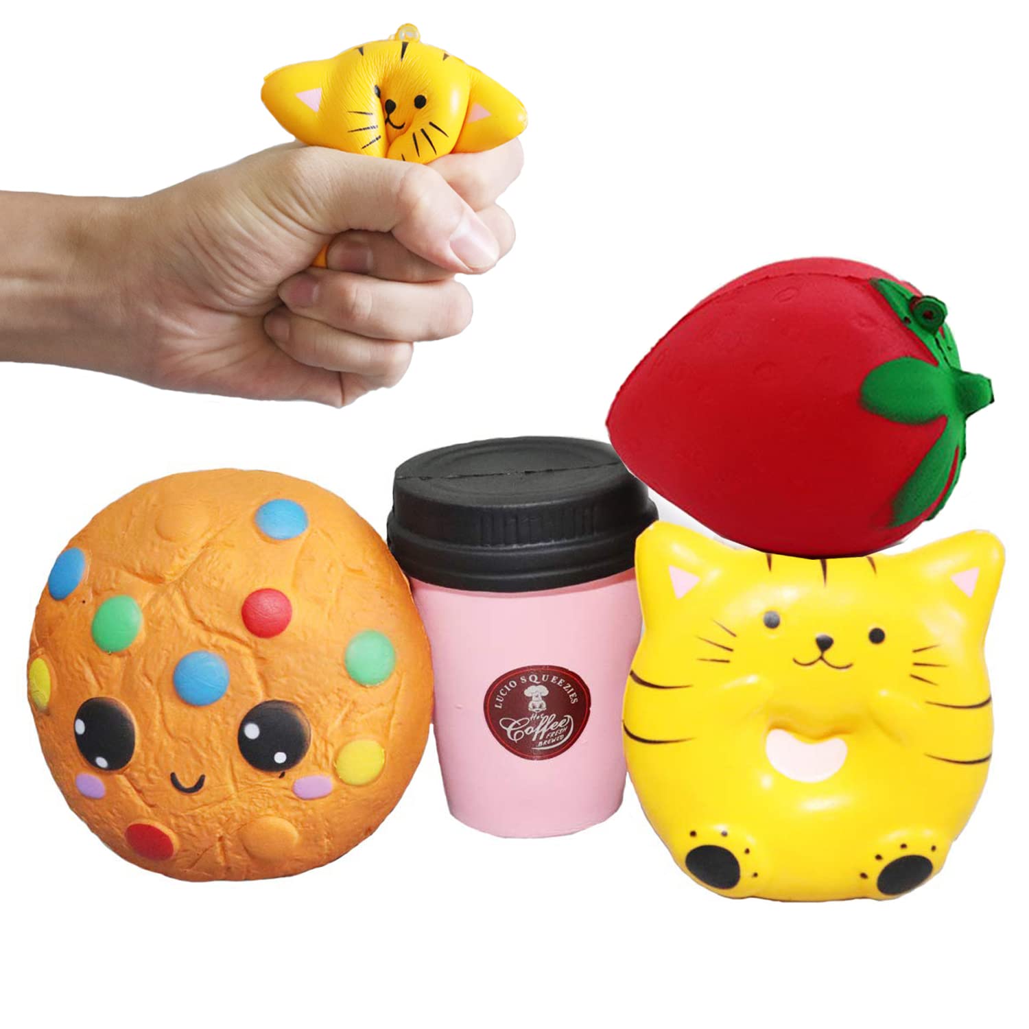 Regentropfen Squishy Fidget Toy – Glitzernder Anti-Stressball Mit Abnehmbarem Sockel