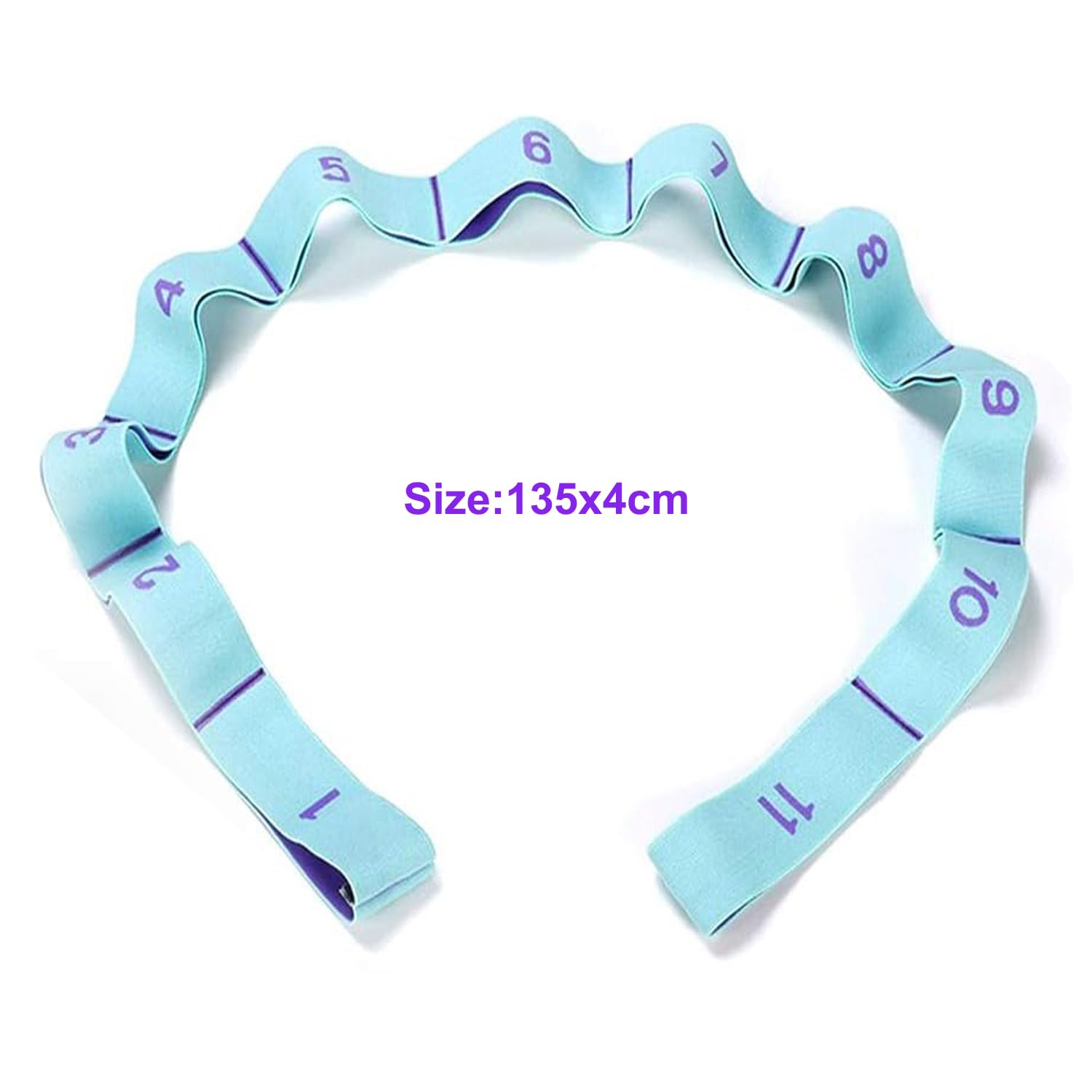 Fasce Elastiche Yoga Con 11 Anelli - Cinghie Allungamento Fitness Per Pilates E Danza