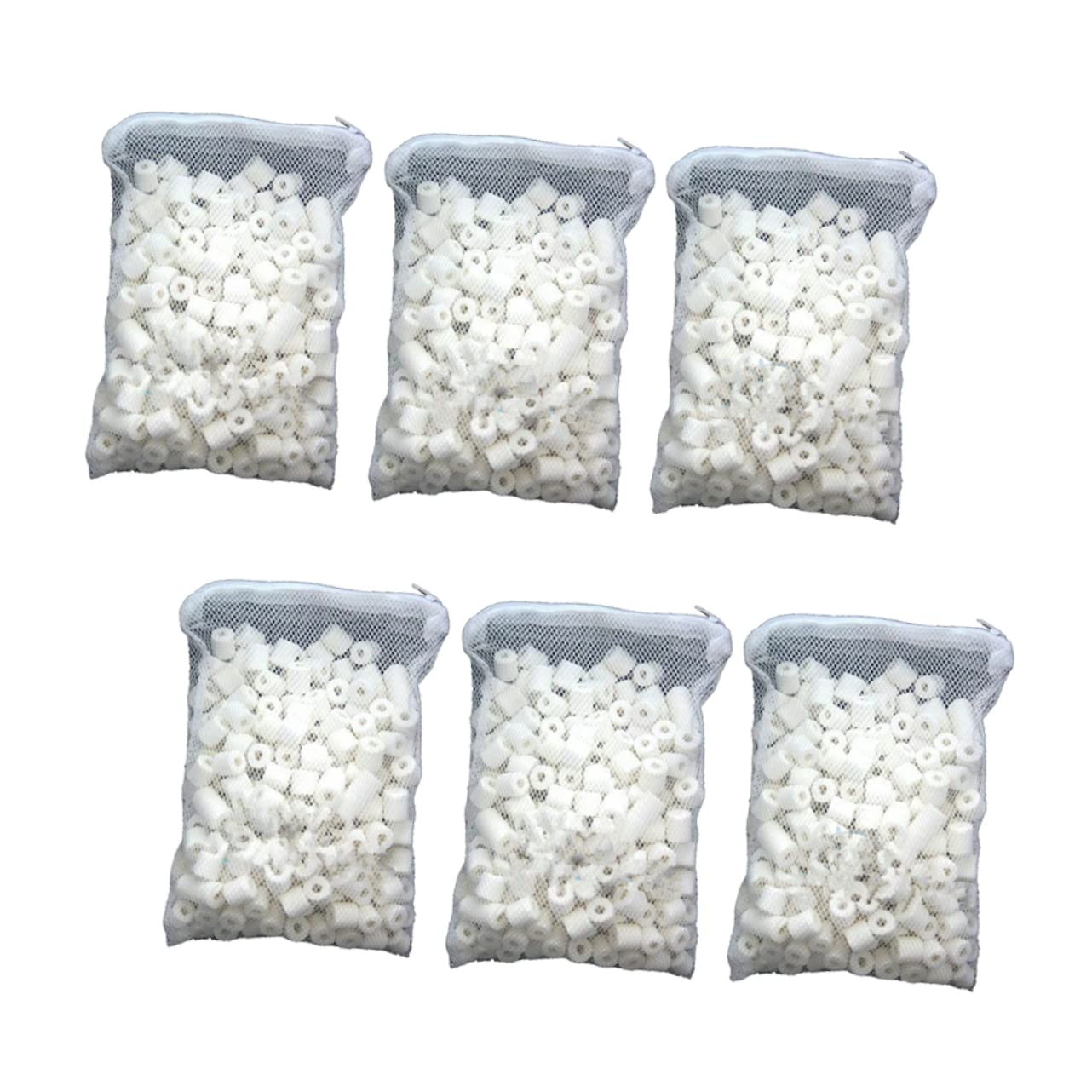 Generic 6 Opakowań Kulkowych Bioporowatych Ceramicznych Mediów Do Akwarium Z Pierścieniem