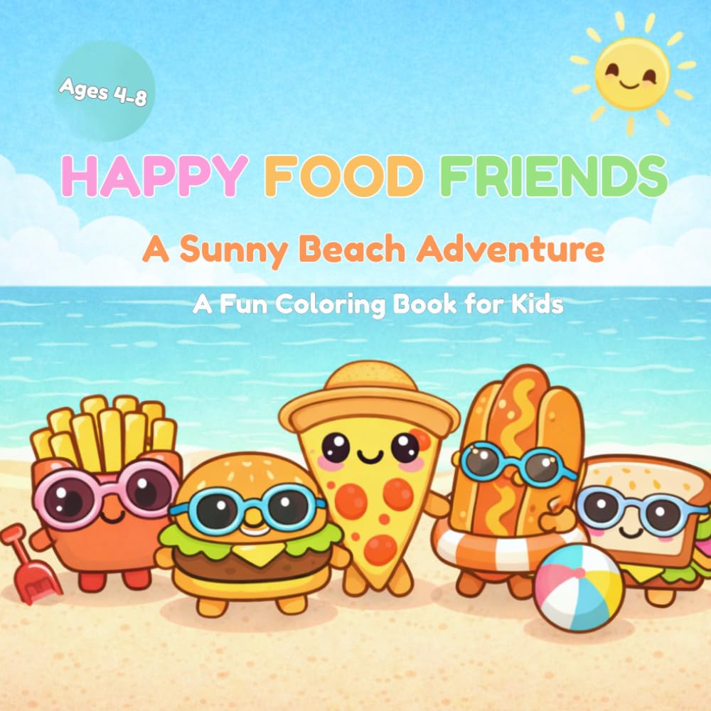 Happy Food Friends Beach Adventure: Fun Beach Missions with Benny Burger & Friends